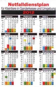 Notdienstkalendar 2012